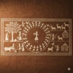 Beautiful Warli design in traditional style.